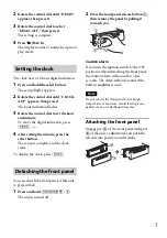 Предварительный просмотр 7 страницы Sony MEX-BT4000 Operating Instructions Manual