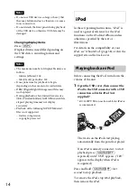 Предварительный просмотр 14 страницы Sony MEX-BT4000 Operating Instructions Manual