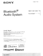 Sony MEX-BT4000P Operating Instructions Manual предпросмотр