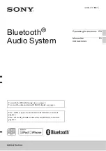 Preview for 1 page of Sony MEX-BT4050U Operating Instructions Manual