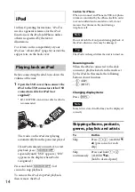 Preview for 14 page of Sony MEX-BT4050U Operating Instructions Manual
