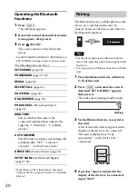 Preview for 20 page of Sony MEX-BT4050U Operating Instructions Manual