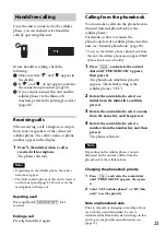 Preview for 23 page of Sony MEX-BT4050U Operating Instructions Manual