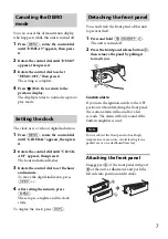 Предварительный просмотр 7 страницы Sony MEX-BT4100P Operating Instructions Manual