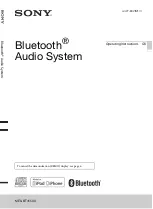 Предварительный просмотр 1 страницы Sony MEX-BT4150U Operating Instructions Manual