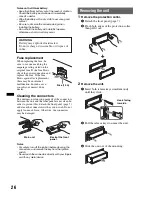 Предварительный просмотр 26 страницы Sony MEX-BT4750U Operating Instructions Manual