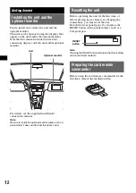 Предварительный просмотр 12 страницы Sony MEX-DV1000 - Cd/dvd Receiver, Mp3/wma Player Operating Instructions Manual