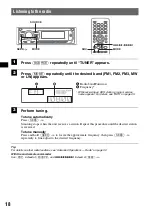 Предварительный просмотр 18 страницы Sony MEX-DV1000 - Cd/dvd Receiver, Mp3/wma Player Operating Instructions Manual