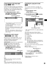 Предварительный просмотр 23 страницы Sony MEX-DV1000 - Cd/dvd Receiver, Mp3/wma Player Operating Instructions Manual