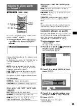 Предварительный просмотр 25 страницы Sony MEX-DV1000 - Cd/dvd Receiver, Mp3/wma Player Operating Instructions Manual