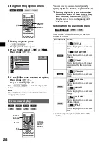 Предварительный просмотр 28 страницы Sony MEX-DV1000 - Cd/dvd Receiver, Mp3/wma Player Operating Instructions Manual