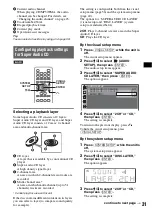 Предварительный просмотр 31 страницы Sony MEX-DV1000 - Cd/dvd Receiver, Mp3/wma Player Operating Instructions Manual