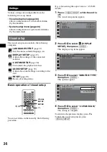 Предварительный просмотр 36 страницы Sony MEX-DV1000 - Cd/dvd Receiver, Mp3/wma Player Operating Instructions Manual