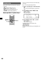 Предварительный просмотр 40 страницы Sony MEX-DV1000 - Cd/dvd Receiver, Mp3/wma Player Operating Instructions Manual