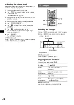 Предварительный просмотр 44 страницы Sony MEX-DV1000 - Cd/dvd Receiver, Mp3/wma Player Operating Instructions Manual