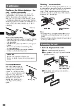 Предварительный просмотр 48 страницы Sony MEX-DV1000 - Cd/dvd Receiver, Mp3/wma Player Operating Instructions Manual