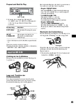 Предварительный просмотр 105 страницы Sony MEX-DV1000 - Cd/dvd Receiver, Mp3/wma Player Operating Instructions Manual