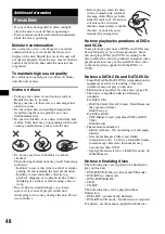 Preview for 48 page of Sony MEX-DV1100 Operating Instructions Manual