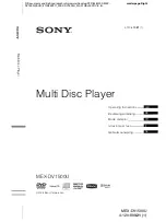 Предварительный просмотр 1 страницы Sony MEX-DV1500U Operating Instructions Manual