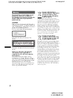 Preview for 2 page of Sony MEX-DV1500U Operating Instructions Manual