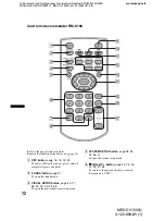 Preview for 12 page of Sony MEX-DV1500U Operating Instructions Manual