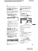 Preview for 27 page of Sony MEX-DV1500U Operating Instructions Manual