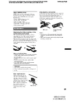 Предварительный просмотр 49 страницы Sony MEX-DV1500U Operating Instructions Manual