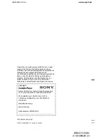 Preview for 304 page of Sony MEX-DV1500U Operating Instructions Manual