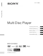 Предварительный просмотр 1 страницы Sony MEX-DV1600U Operating Instructions Manual