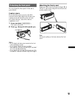 Предварительный просмотр 13 страницы Sony MEX-DV1600U Operating Instructions Manual