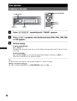 Предварительный просмотр 14 страницы Sony MEX-DV1600U Operating Instructions Manual