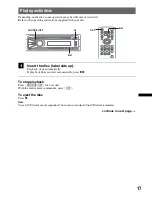 Предварительный просмотр 17 страницы Sony MEX-DV1600U Operating Instructions Manual