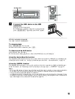 Предварительный просмотр 19 страницы Sony MEX-DV1600U Operating Instructions Manual