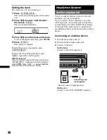 Предварительный просмотр 48 страницы Sony MEX-DV1600U Operating Instructions Manual