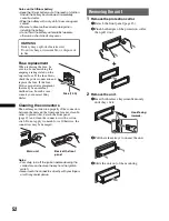 Предварительный просмотр 52 страницы Sony MEX-DV1600U Operating Instructions Manual