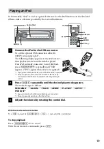 Preview for 19 page of Sony MEX-DV1700U Operating Instructions Manual