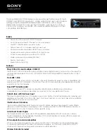 Sony MEX-DV1700U Specifications preview