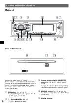 Preview for 8 page of Sony MEX-DV2000 - DVD Player With Radio Operating Instructions Manual