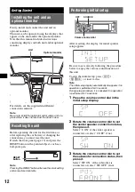 Preview for 12 page of Sony MEX-DV2000 - DVD Player With Radio Operating Instructions Manual