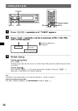 Preview for 18 page of Sony MEX-DV2000 - DVD Player With Radio Operating Instructions Manual