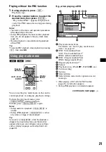 Preview for 21 page of Sony MEX-DV2000 - DVD Player With Radio Operating Instructions Manual