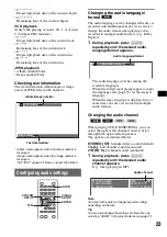 Preview for 23 page of Sony MEX-DV2000 - DVD Player With Radio Operating Instructions Manual