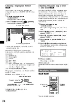 Preview for 24 page of Sony MEX-DV2000 - DVD Player With Radio Operating Instructions Manual