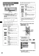 Preview for 28 page of Sony MEX-DV2000 - DVD Player With Radio Operating Instructions Manual