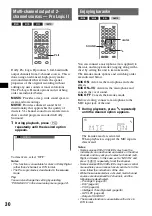 Preview for 30 page of Sony MEX-DV2000 - DVD Player With Radio Operating Instructions Manual