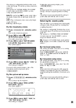 Preview for 33 page of Sony MEX-DV2000 - DVD Player With Radio Operating Instructions Manual