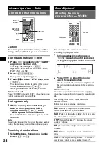 Preview for 34 page of Sony MEX-DV2000 - DVD Player With Radio Operating Instructions Manual