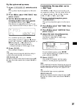 Preview for 37 page of Sony MEX-DV2000 - DVD Player With Radio Operating Instructions Manual