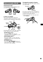 Preview for 49 page of Sony MEX-DV2000 - DVD Player With Radio Operating Instructions Manual