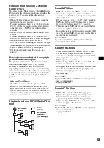 Preview for 51 page of Sony MEX-DV2000 - DVD Player With Radio Operating Instructions Manual